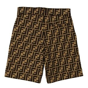 Designer Men's Brown and Black Patterned Shorts